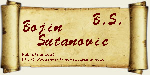 Bojin Šutanović vizit kartica
